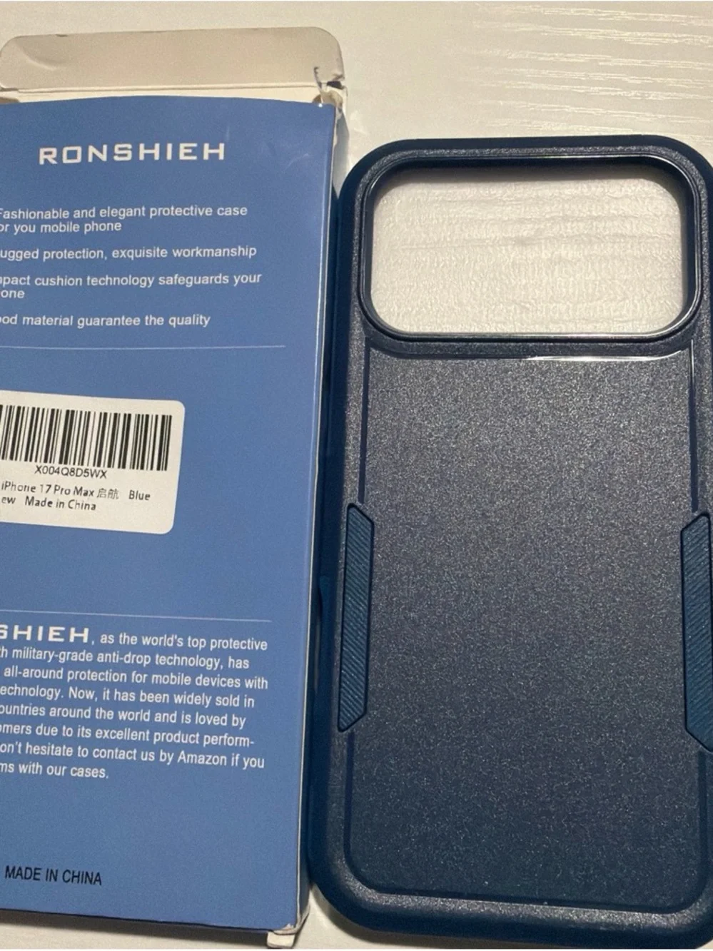 Blue Protective Phone Case for iPhone 17 Pro Max